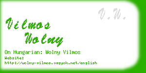 vilmos wolny business card